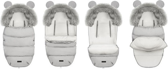 Ricokids Elmi Stroller Footmuff with Velvet Lining 95x48cm Gray