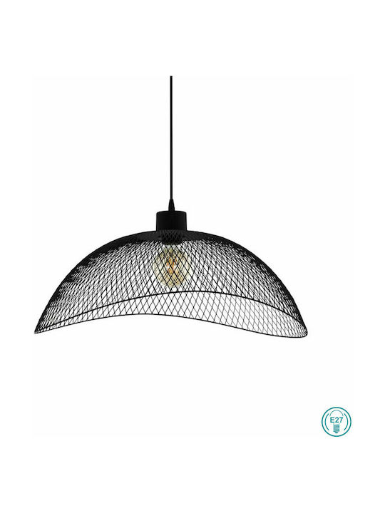 Eglo Pompeya Pendant Light Single-Light Grid for Socket E27 Black