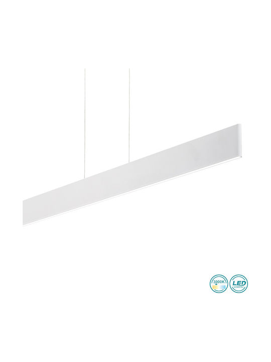 Ideal Lux Desk SP1 Pendant Light LED Rail with Warm White Light White