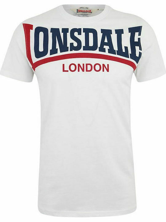 Lonsdale Creaton Αθλητικό Ανδρικό T-shirt Λευκό με Λογότυπο