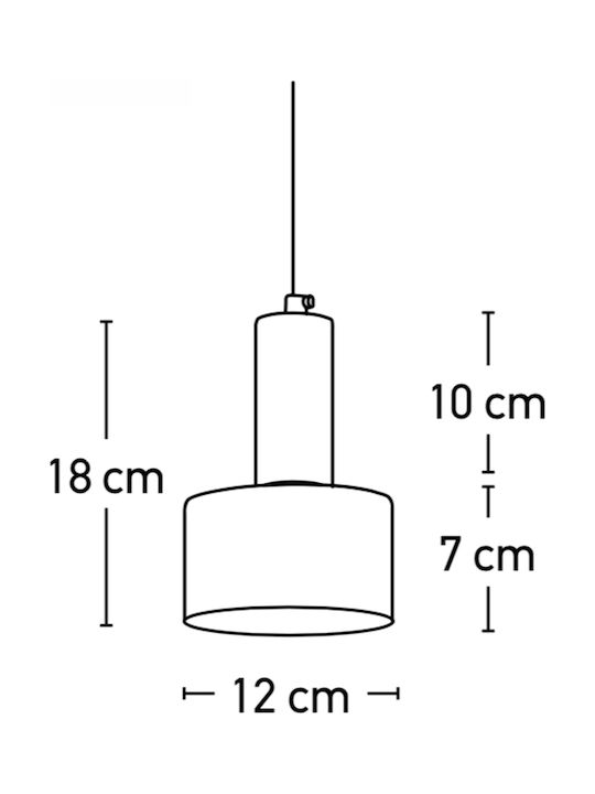 Inlight Pendant Light Suspension for Socket E27 Gray