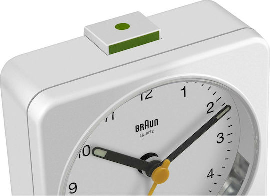 Braun Безшумен Масов Часовник с Индикатори с Будилник Бял BC03W