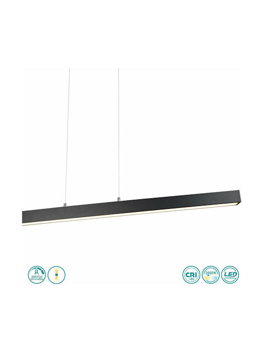 Trio Lighting Belfast Pendant Light LED Suspension Rail with Warm White Light Black