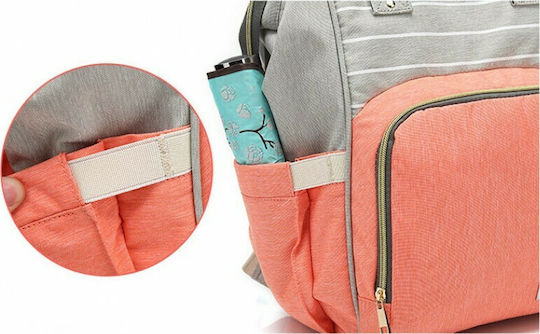 Fiko Τσάντα-Αλλαξιέρα Πλάτης Naibei Grey - Red 27x15x42εκ.