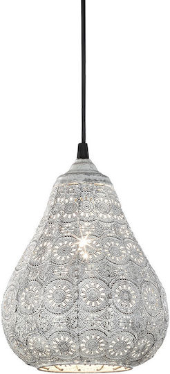 Trio Lighting Jasmin Ρυθμιζόμενο Κρεμαστό Φωτιστικό Γκρι με Ντουί E14