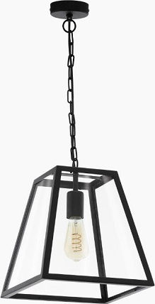 VK Lighting Pendant Light Black 30x30cm VK Lighting Pendant Light Black 30x30cm