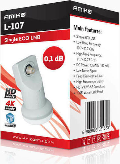 Amiko L-107 LNB 1 Output 0.1dB