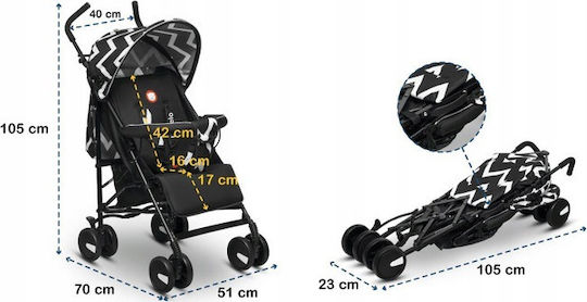 Lionelo Elia Oslo Umbrella Stroller Suitable from 6+ Months Black 7kg