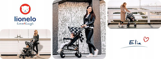 Lionelo Elia Oslo Umbrella Stroller Suitable from 6+ Months Black 7kg