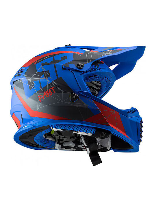 LS2 Fast Evo MX437 Alpha Matt Blue Motorcycle Helmet Motocross ECE 22.05 1150gr
