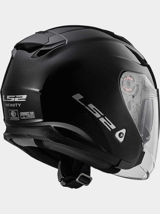 LS2 Infinity OF521 Black Κράνος Μηχανής Jet 1250gr με Sunvisor