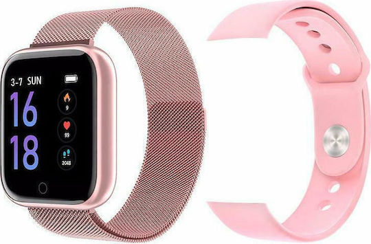 T80 Smartwatch with Heart Rate Monitor (Pink)