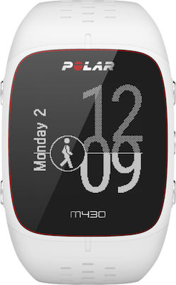 Polar M430 HR 40mm Waterproof Smartwatch with Heart Rate Monitor (White)