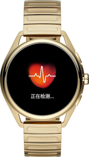 Emporio Armani Matteo Stainless Steel 44mm Smartwatch with Heart Rate Monitor (Gold)