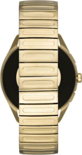 Emporio Armani Matteo Stainless Steel 44mm Smartwatch with Heart Rate Monitor (Gold)