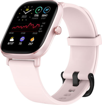 Amazfit GTS 2 Mini 40mm Αδιάβροχο Smartwatch με Παλμογράφο (Ροζ)