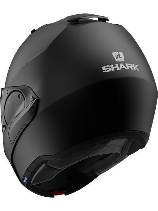 Shark Evo ES Blank Black Matt Κράνος Μηχανής Flip-Up ECE 22.05 1715gr με Sunvisor