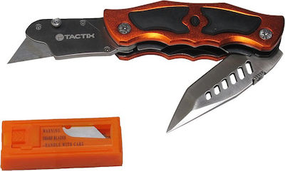 Tactix Pocket Knife Orange with Blade made of Stainless Steel