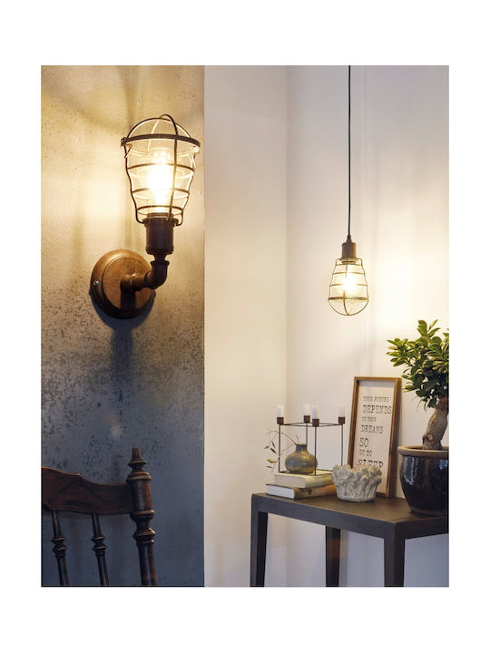Eglo Port Seton Lamp Wall Brown 20x20x32cm Eglo Port Seton Lamp Wall Brown 20x20x32cm