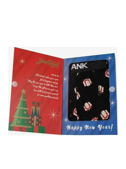 Christmas Gift Ανδρικό Μποξεράκι Μαύρο με Σχέδια