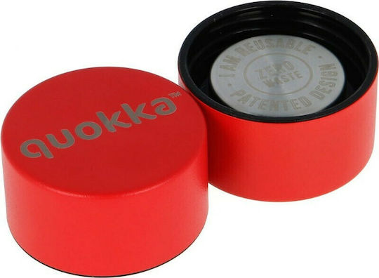 Quokka Solid Bottle Thermos Stainless Steel BPA Free 630ml Red with Mouthpiece