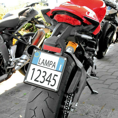 Lampa Motorrad-Kennzeichenhalterung für Quadratischer Rahmen für Motorrad-Kennzeichen 185x185 mm