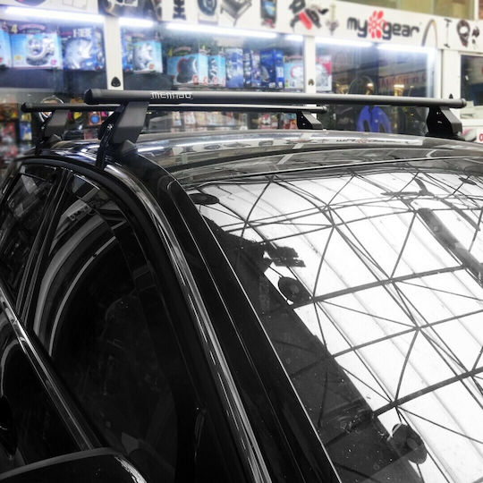 Menabo Car Roof Bars Aluminum for Peugeot 3008 5D for Cars with Factory Roof Bars Set with Roof Rack Legs Silver MP.PE.014A/MB-ALU