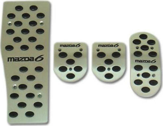 Auto Gs Car Pedal Set Manual for Mazda 6 Aluminum Silver 4pcs