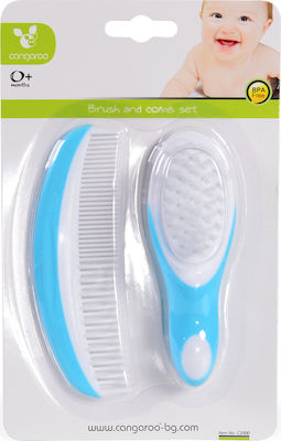 Cangaroo Baby Brush & Comb Blue 2pcs