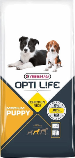 Versele Laga Opti Life Puppy Medium 2.5kg Dry Food Grain-Free & Gluten-Free for Medium Breed Puppies with Chicken and Rice