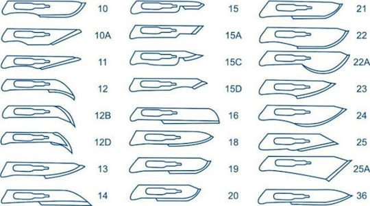 Medical Scalpel with Handle No21 21NS 10 Pieces