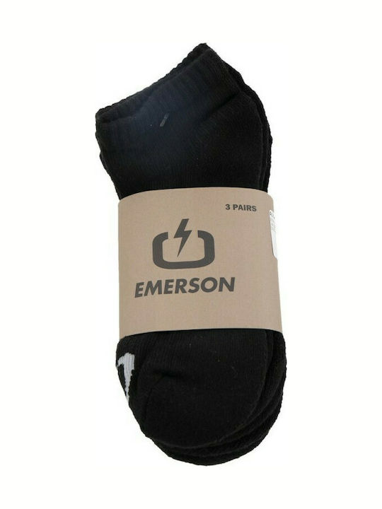 Emerson Μονόχρωμες Κάλτσες Μαύρες 3Pack