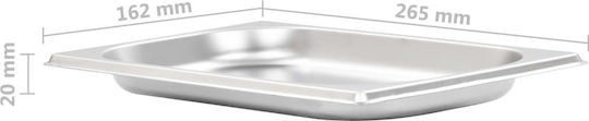 vidaXL Σκεύος Gastronorm Ανοξείδωτο GN1/4 με Βάθος 20mm (12τμχ)