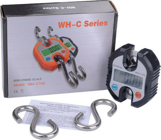 WH-C100 Electronic Professional Hanging Scale with Weighing Capacity of 100kg and Division 50gr