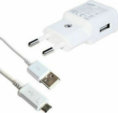 Samsung Charger with USB-A Port and Cable micro USB White (ETA-U50EWE + ECB-DU4AWE)