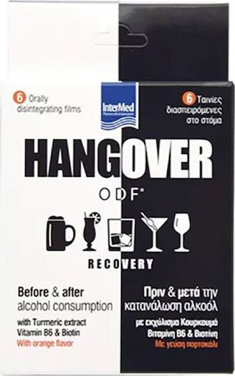 InterMed Hangover Recovery Special Food Supplement 6 Sublingual Tablets Orange