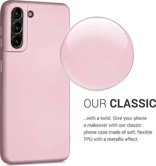KWmobile Back Cover Σιλικόνης Ροζ Χρυσό (Galaxy S21 5G)