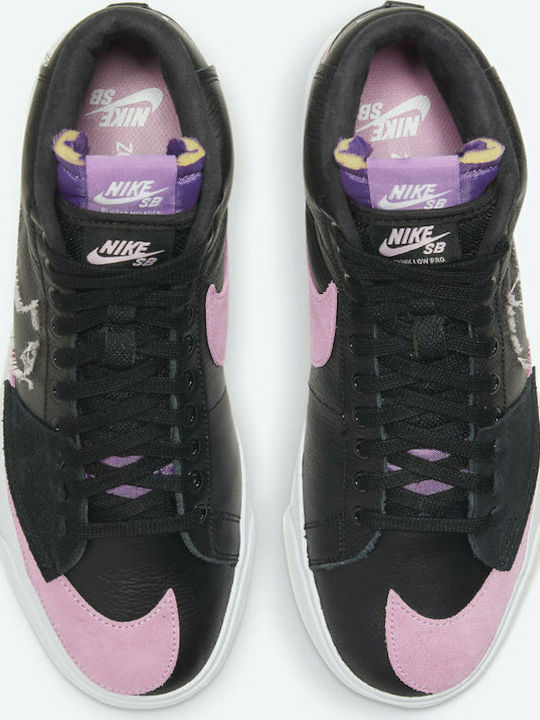 SB Zoom Blazer Mid Edge Ανδρικά Μποτάκια Black / Pink Rise / White