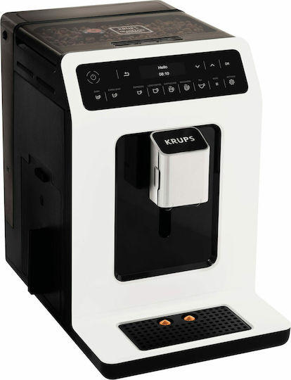 Krups Espressoare Automat Putere 1450W Presiune 15bar cu Râșniță Albă EA8901