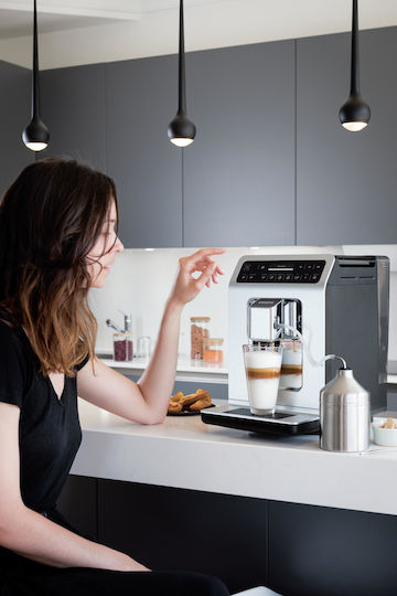 Krups Espressoare Automat Putere 1450W Presiune 15bar cu Râșniță Albă EA8901