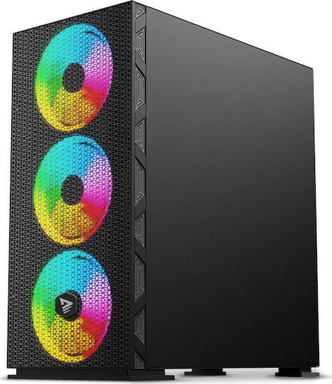 Savio Raptor X1 ARGB Gaming Middle Tower Carcasă Calculator cu Fereastră Laterală Negru
