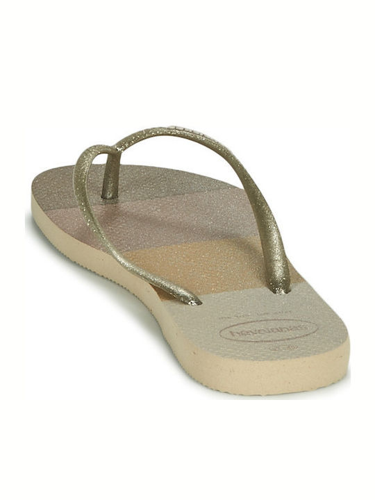 Damen-Flip-Flops - Hausschuhe Slim Palette Glow in Gold Farbe