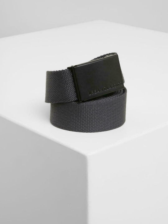Men's Belt Fabric Webbing Belt Charcoal / Black