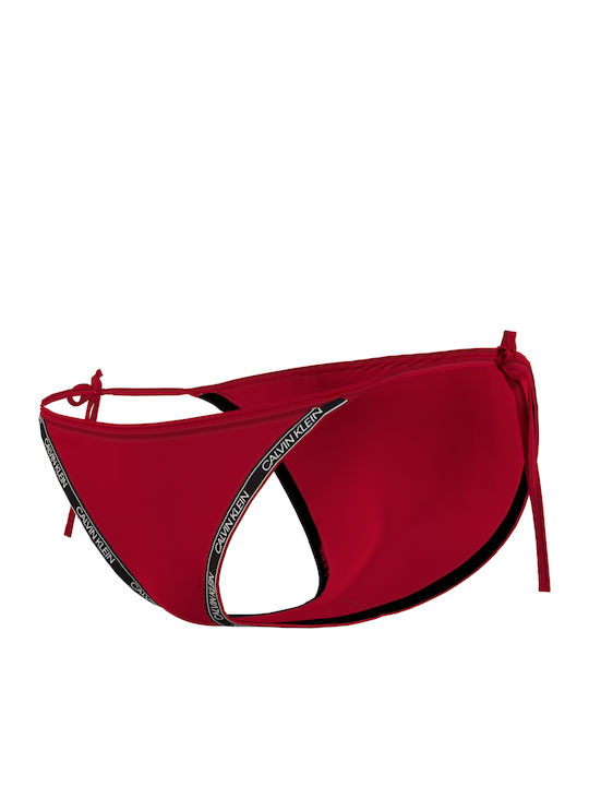 Bikini Slip mit Schnürchen Rot