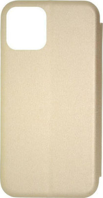 Ancus Magnetic Curve Synthetic Leather Book Gold (iPhone 11)