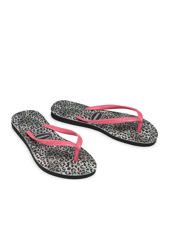 Havaianas Slim Leopard Fc Women's Flip Flops Pink 4145480-0090