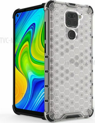 Hurtel Honeycomb Synthetic Back Cover Transparent (Redmi Note 9)