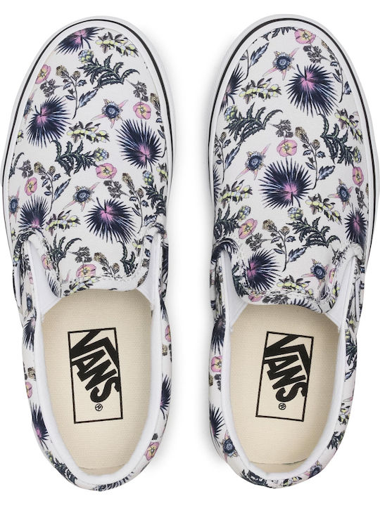 Paradise Floral Classic Women's Canvas Slip-Ons True White 1