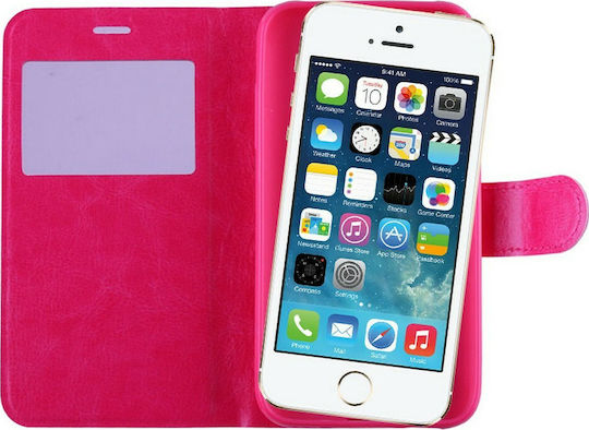 Volte-Tel Buchen Sie Synthetisches Leder Rosa (iPhone 5/5s/SE)