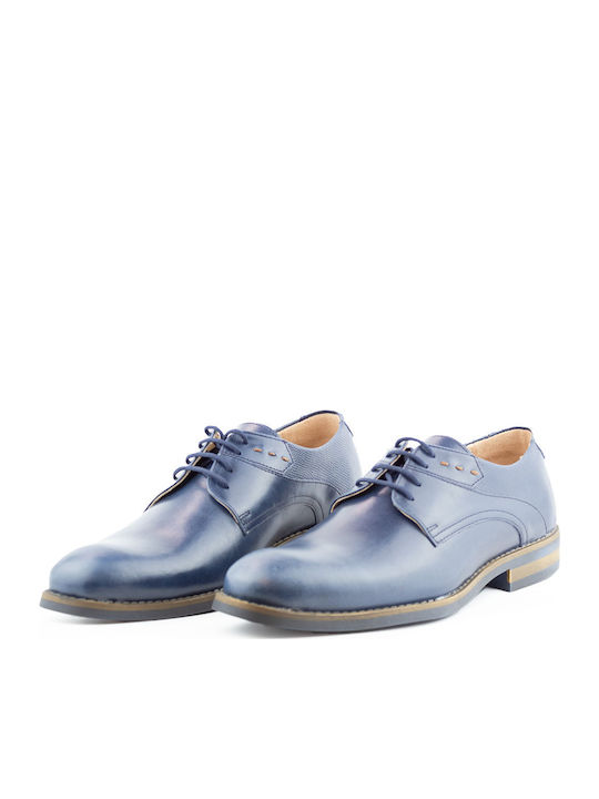 Men's Leather Casual Shoes Blue